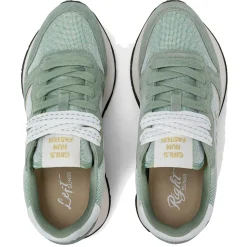 Scarpe Donna Sun68 Sneakers Ally Glitter Textile Colore Verde Salvia - Z36203