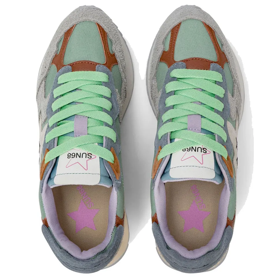 Scarpe Donna Sun68 Sneakers Stargirl Multicolor Option Verde Salvia - Z36215