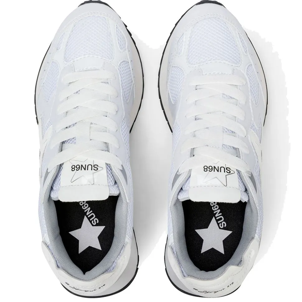 Scarpe Donna Sun68 Sneakers Stargirl Silver Mesh Bianco - Z36216