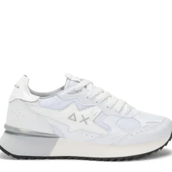 Scarpe Donna Sun68 Sneakers Stargirl Silver Mesh Bianco - Z36216