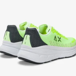 Scarpe Uomo Sun68 Sneakers Jupiter Air Mesh Colore Giallo Fluo