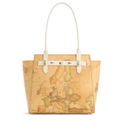 Shopping Bag Donna 1A Classe Alviero Martini linea Escape Geo stampa Geo Classic e Avorio LE60