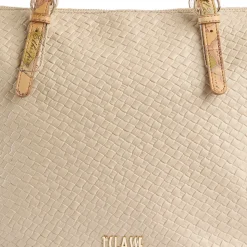 Shopping Bag Donna 1A Classe Alviero Martini linea Golden Dune effetto Intrecciato Sabbia LE42