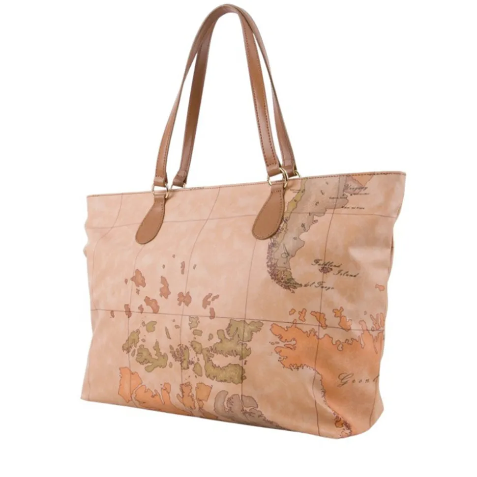 Shopping Bag Donna 1A Classe Alviero Martini linea Soft Petals in Tessuto Soft Geo Classic e Cuoio LE53