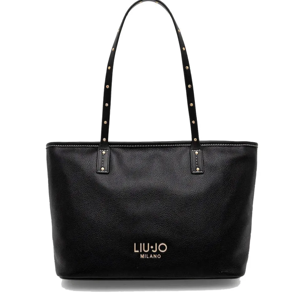 Shopping Bag Donna LIU JO Better effetto Bottalato Nero