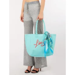 Shopping Bag Donna LIU JO in Tessuto Turchese