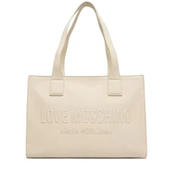 Shopping Bag Donna LOVE MOSCHINO in Ecopelle Avorio