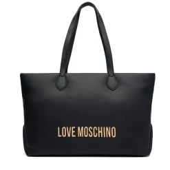 Shopping Bag Donna LOVE MOSCHINO Nera con Maxi Logo