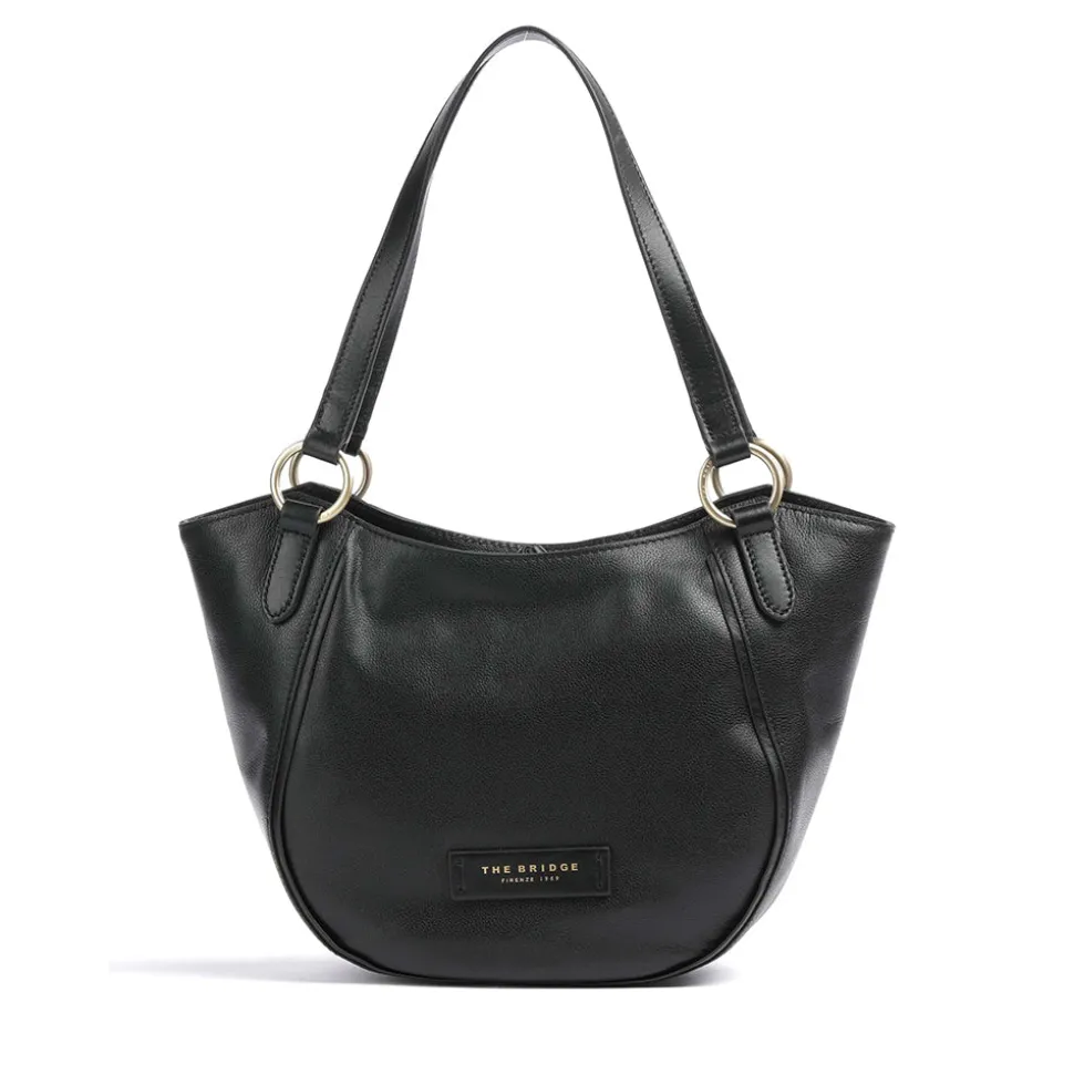 Shopping Bag Donna Media THE BRIDGE linea Domitilla in Pelle Nera