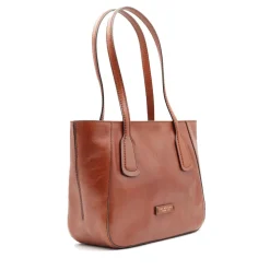 Shopping Bag Donna THE BRIDGE linea Maddalena in Pelle Marrone