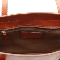 Shopping Bag Donna THE BRIDGE linea Maddalena in Pelle Marrone