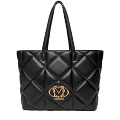 Shopping Bag Large LOVE MOSCHINO linea Embossed Trapuntata Nera
