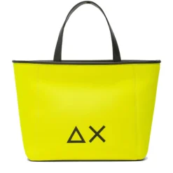 Shopping Bag Small SUN68 linea Jacqueline in Scuba Giallo Fluo