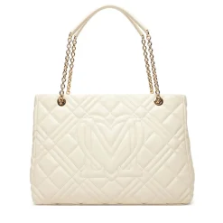 Shopping Bag Trapuntata LOVE MOSCHINO linea Quilted colore Avorio