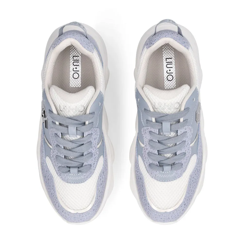 Sneakers Chuncky Donna LIU JO Steffy 01 in Pelle Azzurra
