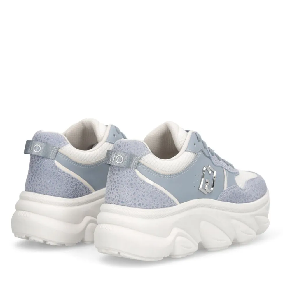 Sneakers Chuncky Donna LIU JO Steffy 01 in Pelle Azzurra