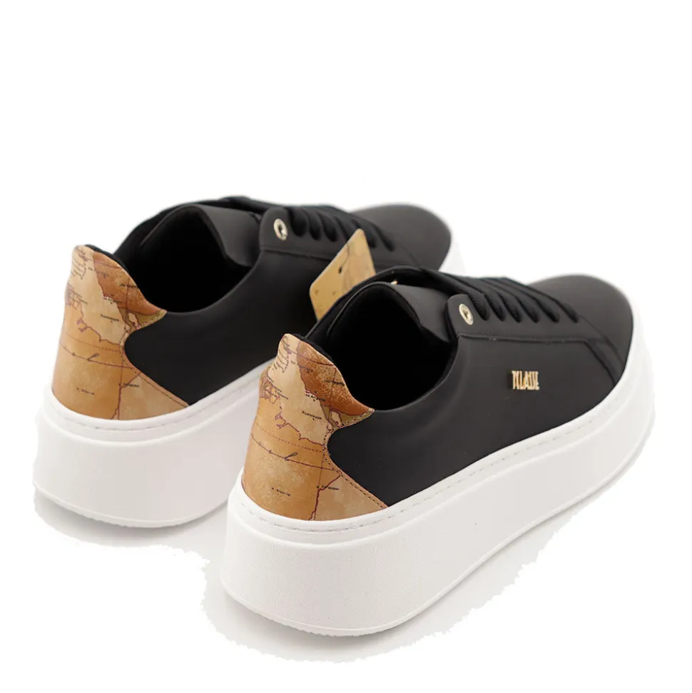 Sneakers Donna 1A Classe Alviero Martini linea Frost Geo in Tessuto Gommato Nero 1331