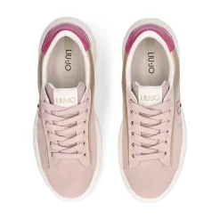 Sneakers Donna LIU JO Casper 01 in Suede Nude e Inserto Bouganville