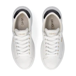 Sneakers Donna LIU JO Casper 01 in Pelle Bianca con Inserto Nero