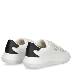Sneakers Donna LIU JO Casper 01 in Pelle Bianca con Inserto Nero