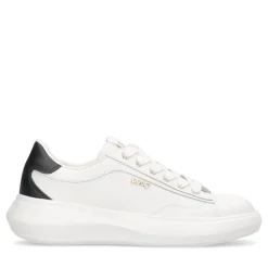 Sneakers Donna LIU JO Casper 01 in Pelle Bianca con Inserto Nero
