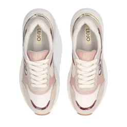 Sneakers Donna LIU JO LJ01 01 in Suede e Nylon colore Rope Milk e Cremisi