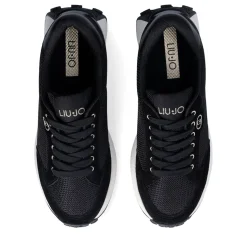 Sneakers Donna LIU JO Lolo 20 in Suede e Brighty Mesh Nero