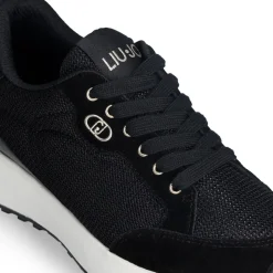 Sneakers Donna LIU JO Lolo 20 in Suede e Brighty Mesh Nero