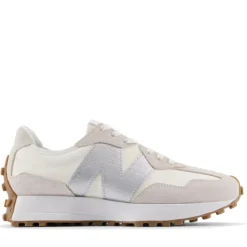 Sneakers Donna NEW BALANCE 327 in Suede e Pelle colore Angora Silver Metallic