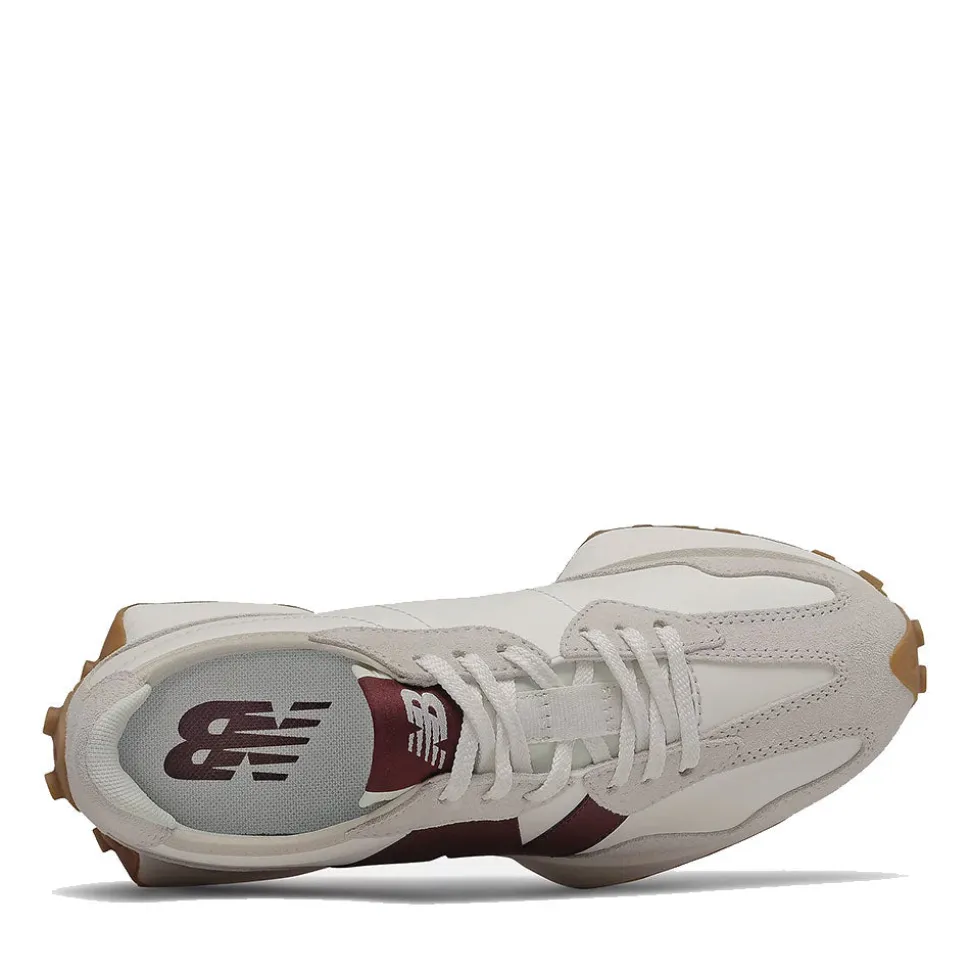 Sneakers Donna NEW BALANCE 327 in Suede e Tessuto Sintetico colore Moonbeam e Burgundy