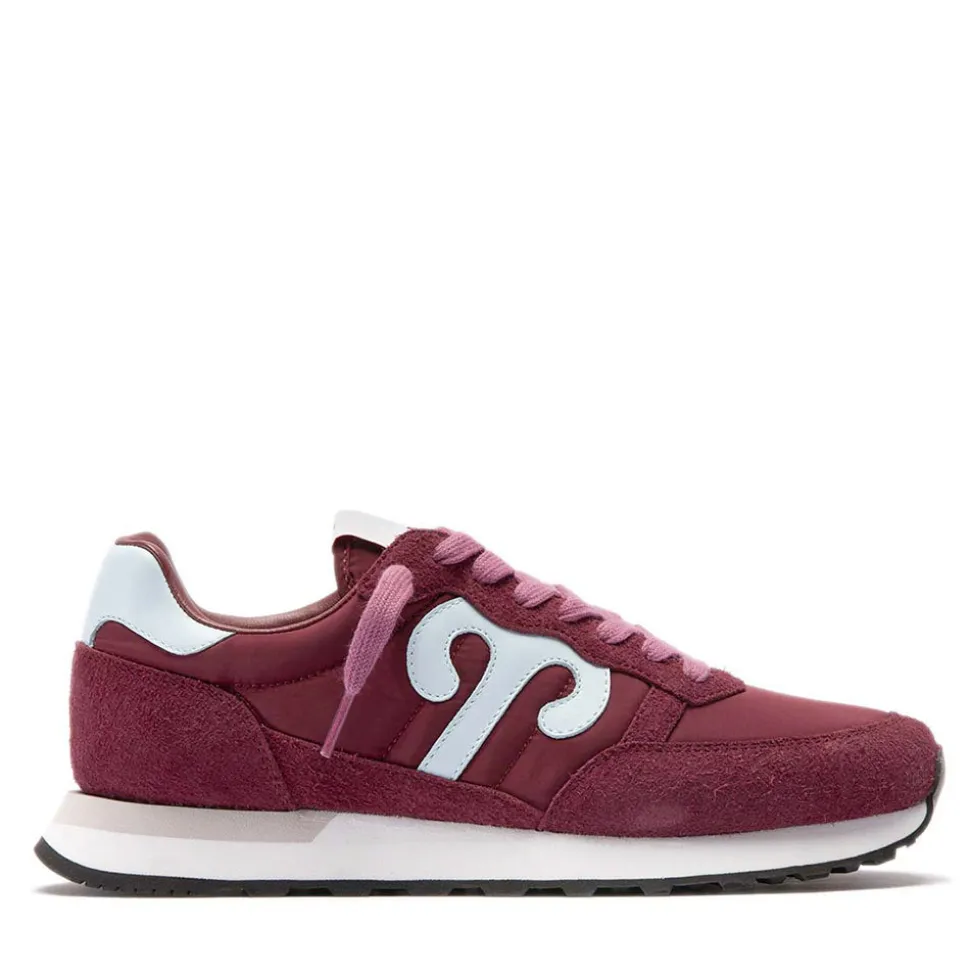 Sneakers Donna WUSHU RUYI Club 56 in Suede e Nylon Bordeaux