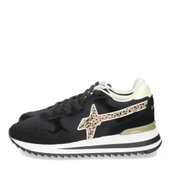 Sneakers Donna W6YZ Yak-W. in Tessuto Tecnico e Suede colore Black Bone