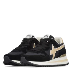 Sneakers Donna W6YZ Yak-W. in Tessuto Tecnico e Suede colore Black Platinum Bone