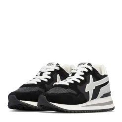 Sneakers Donna W6YZ Yak-W. in Tessuto Tecnico e Suede colore Black Black Silver