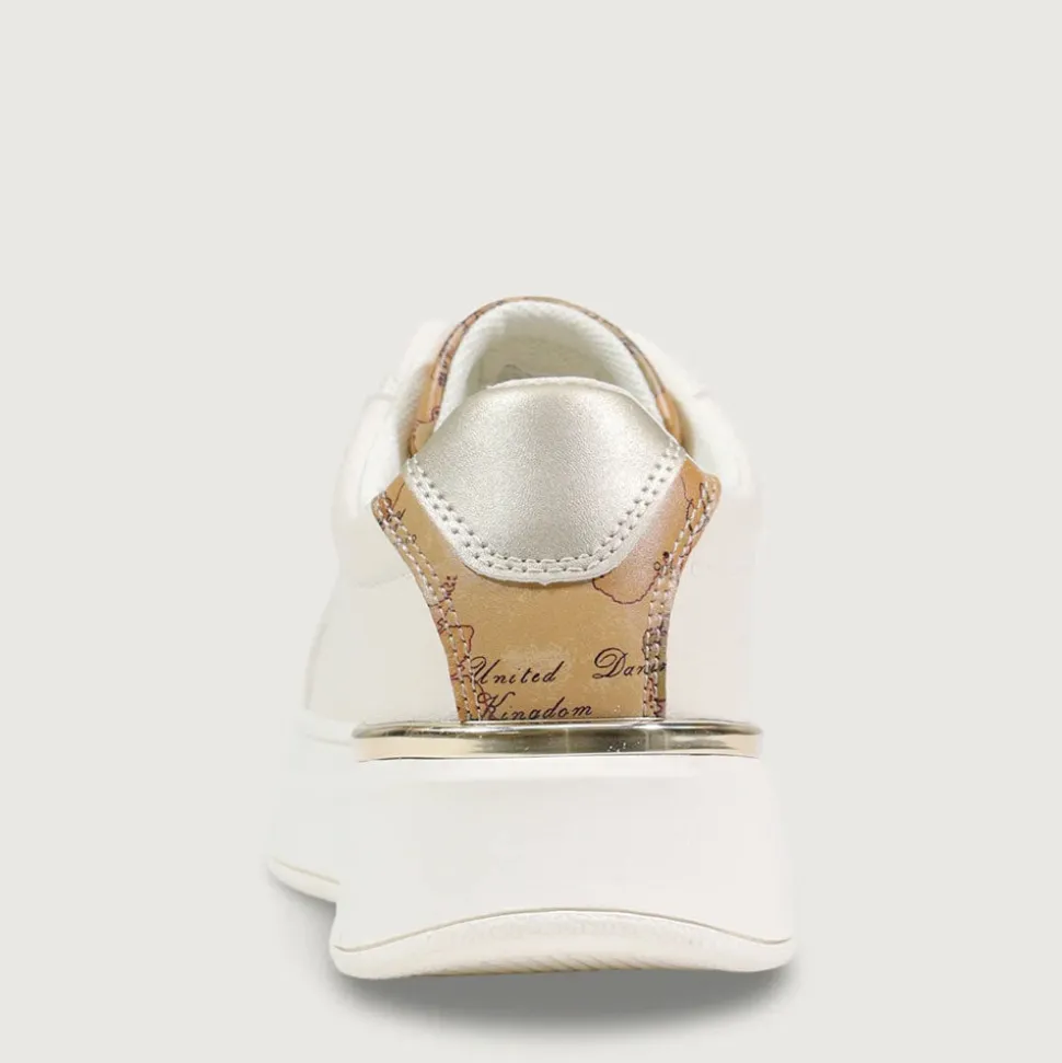 Sneakers Platform 1A Classe Alviero Martini Bianco Sporco con Inserto Geo Beige 2420