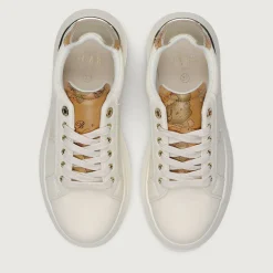 Sneakers Platform 1A Classe Alviero Martini Bianco Sporco con Inserto Geo Beige 2420