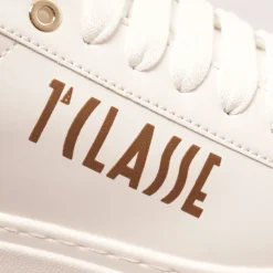 Sneakers Platform 1A Classe Alviero Martini linea Geo Mirage in Tessuto Gommato Bianco 1203