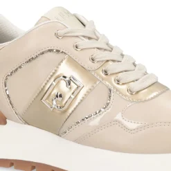 Sneakers Platform Donna LIU JO Amazing 43 in Pelle Beige con Dettaglio Glitter
