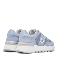 Sneakers Platform Donna LIU JO Amazing 43 Bis in Suede e Mesh Azzurro