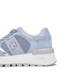Sneakers Platform Donna LIU JO Amazing 43 Bis in Suede e Mesh Azzurro