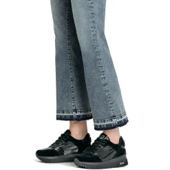 Sneakers Platform Donna LIU JO Maxi Wonder 91 in Suede Nylon e Vernice Nero