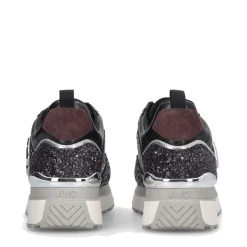Sneakers Platform Donna LIU JO Maxi Wonder 01 Full Glitter Silver Amarone