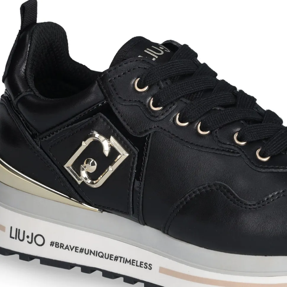 Sneakers Platform Donna LIU JO Maxi Wonder 01 in Pelle Nera