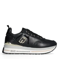 Sneakers Platform Donna LIU JO Maxi Wonder 01 in Pelle Nera