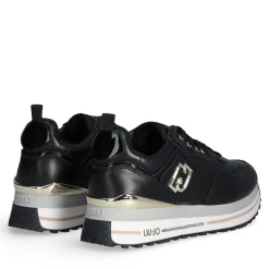 Sneakers Platform Donna LIU JO Maxi Wonder 01 in Pelle Nera