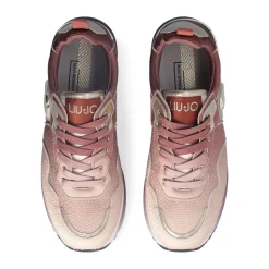 Sneakers Platform Donna LIU JO Maxi Wonder 01 in Raso Sfumato e Strass Ginger Bread e Milk