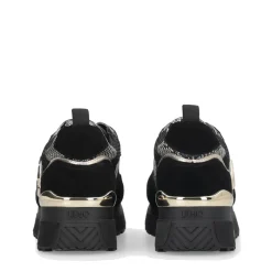 Sneakers Platform Donna LIU JO Maxi Wonder 01 in Suede e Mesh con Stampa Pitone Black