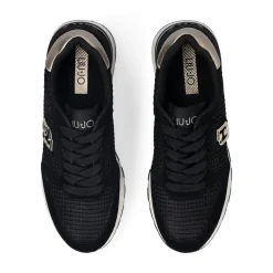 Sneakers Platform LIU JO Amazing 25 in Suede e Mesh Black Light Gold