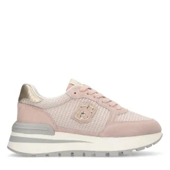 Sneakers Platform LIU JO Amazing 25 in Suede e Mesh Nude Light Gold
