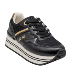 Sneakers Running 1A Classe Alviero Martini Nere con Dettaglio stampa Geo Beige 2441